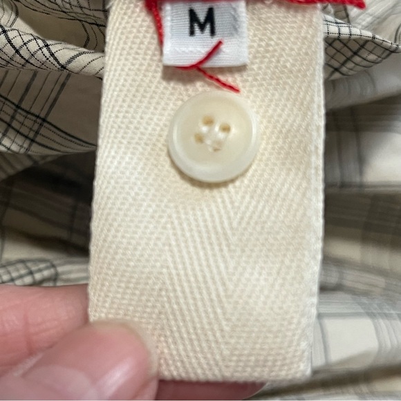 Casey Casey YUKI Dress in Natural Check Size Medium Cream Oversized Prairie - Picture 11 of 14